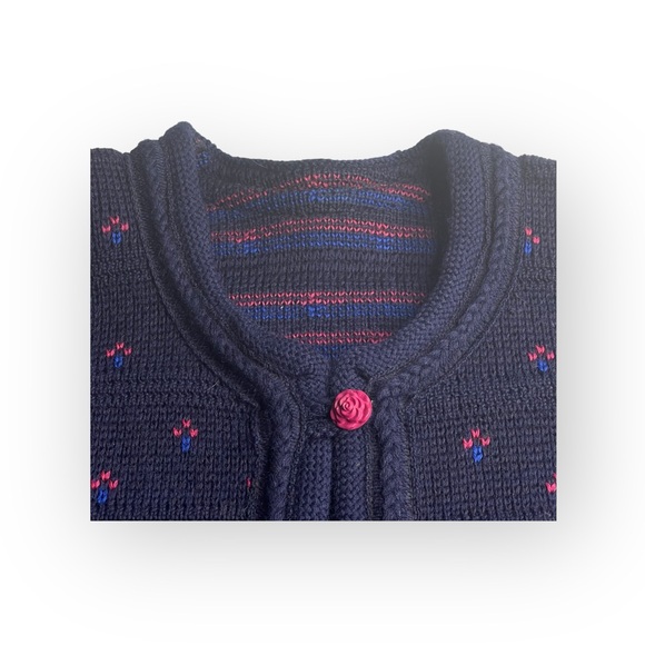 Vintage: Vitabella ❤︎ Nordic Specialty Rose Buttons Wool Cardigan Sweater ❤︎ S - Picture 10 of 16